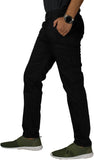 Slim Fit Men Beige Trousers Black Dragon