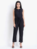 Solid Women Jumpsuit Black